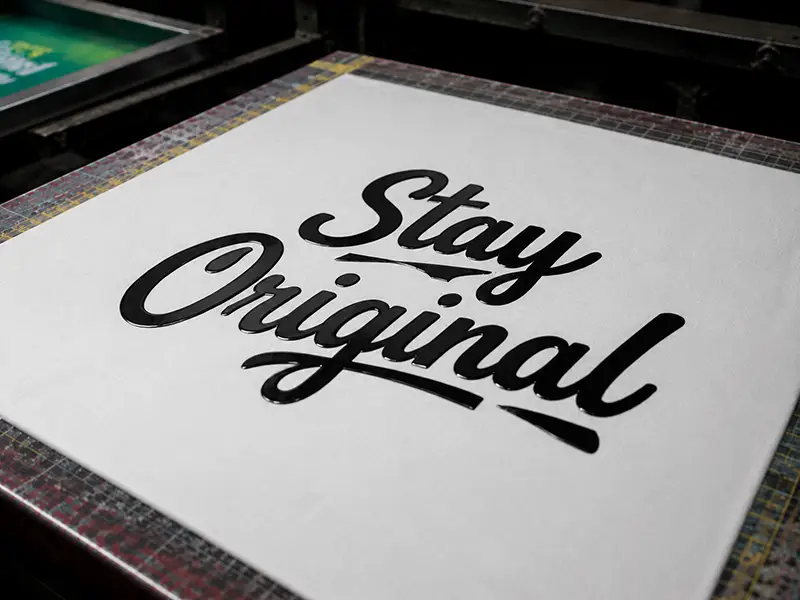 High density screen printing on custom apparel