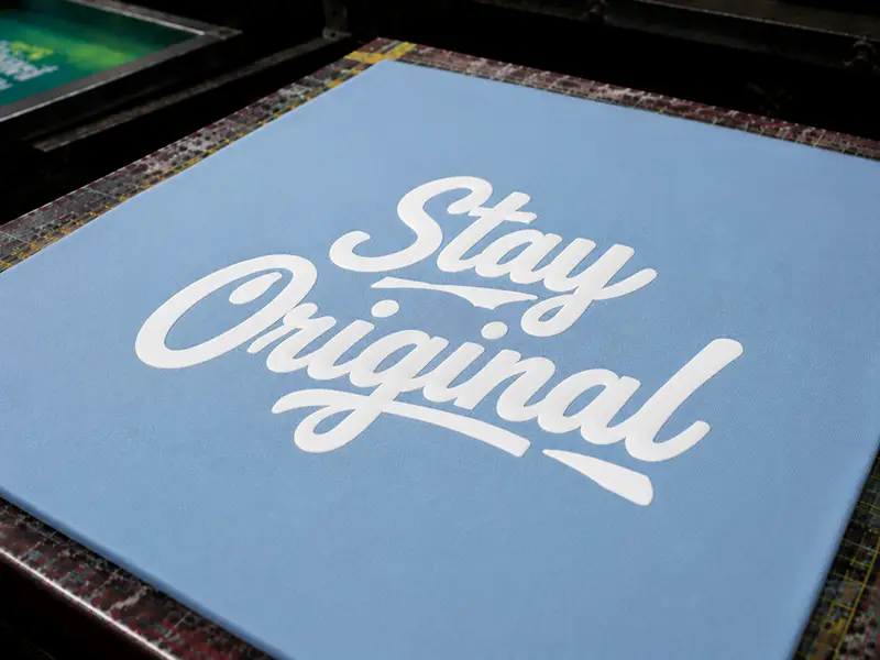 Plastisol screen printing for custom garments