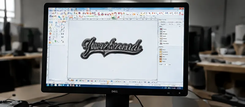 Custom clothing embroidery digitizing process