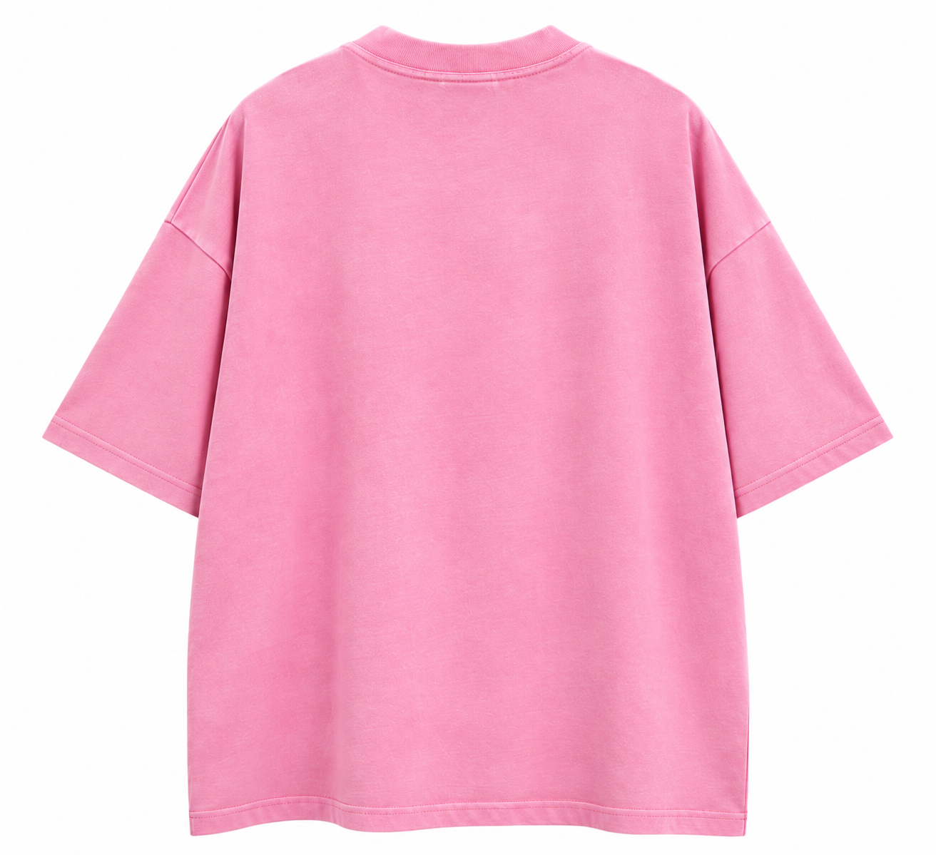 Back View of Pink Acid Wash T-Shirt