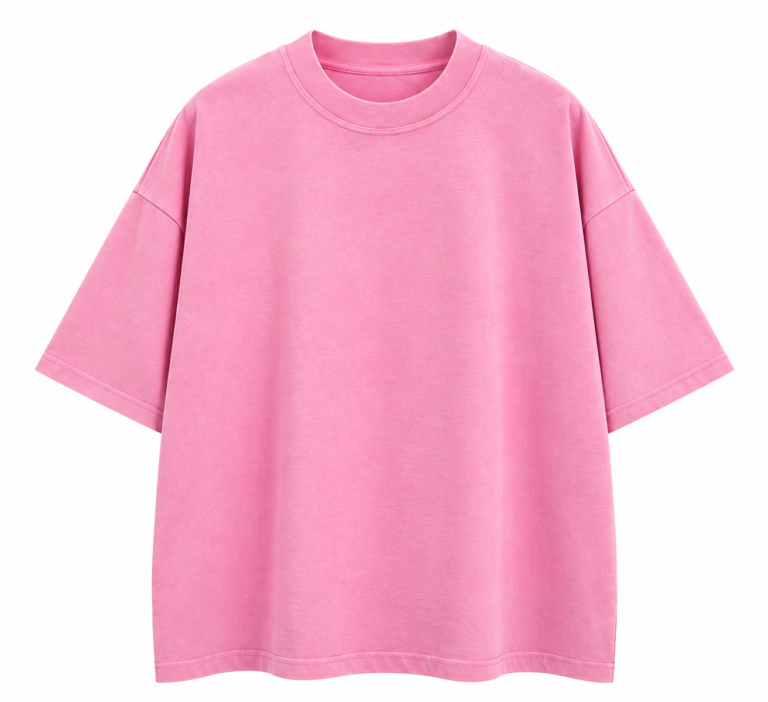 Custom Pink Acid Wash T-Shirt
