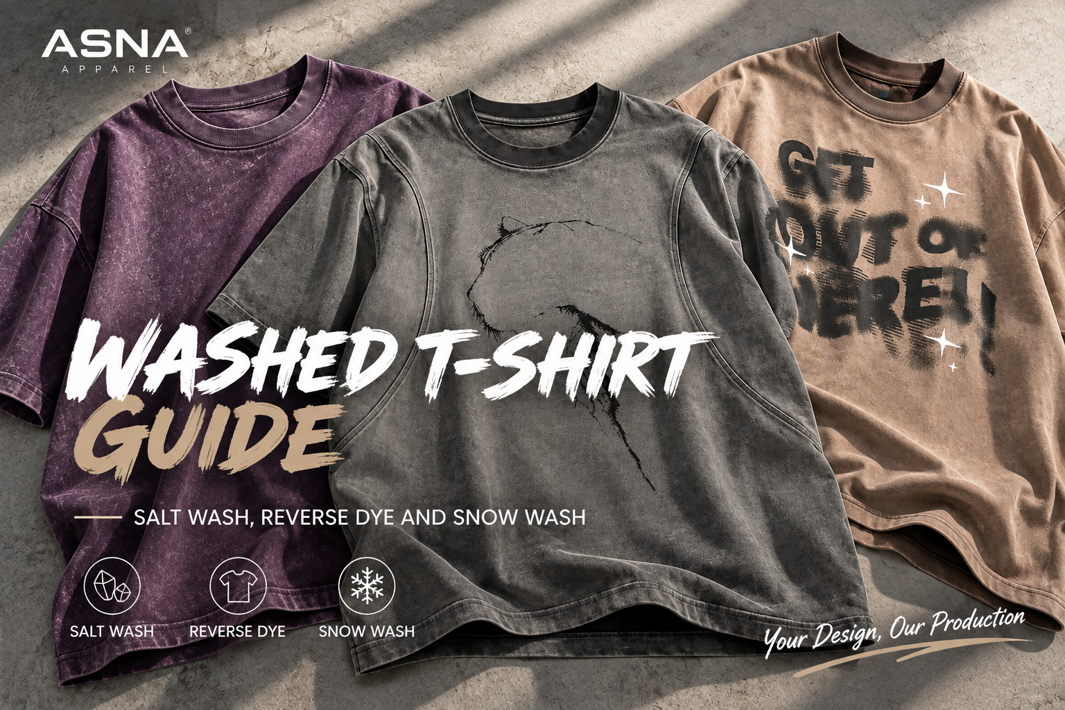 Washed T-Shirt Guide with Different Garment Washing Effects