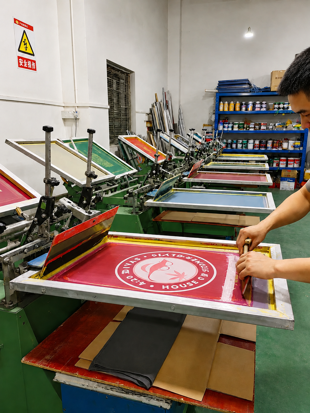 Screen Printing Process for Custom Hemp T-Shirt
