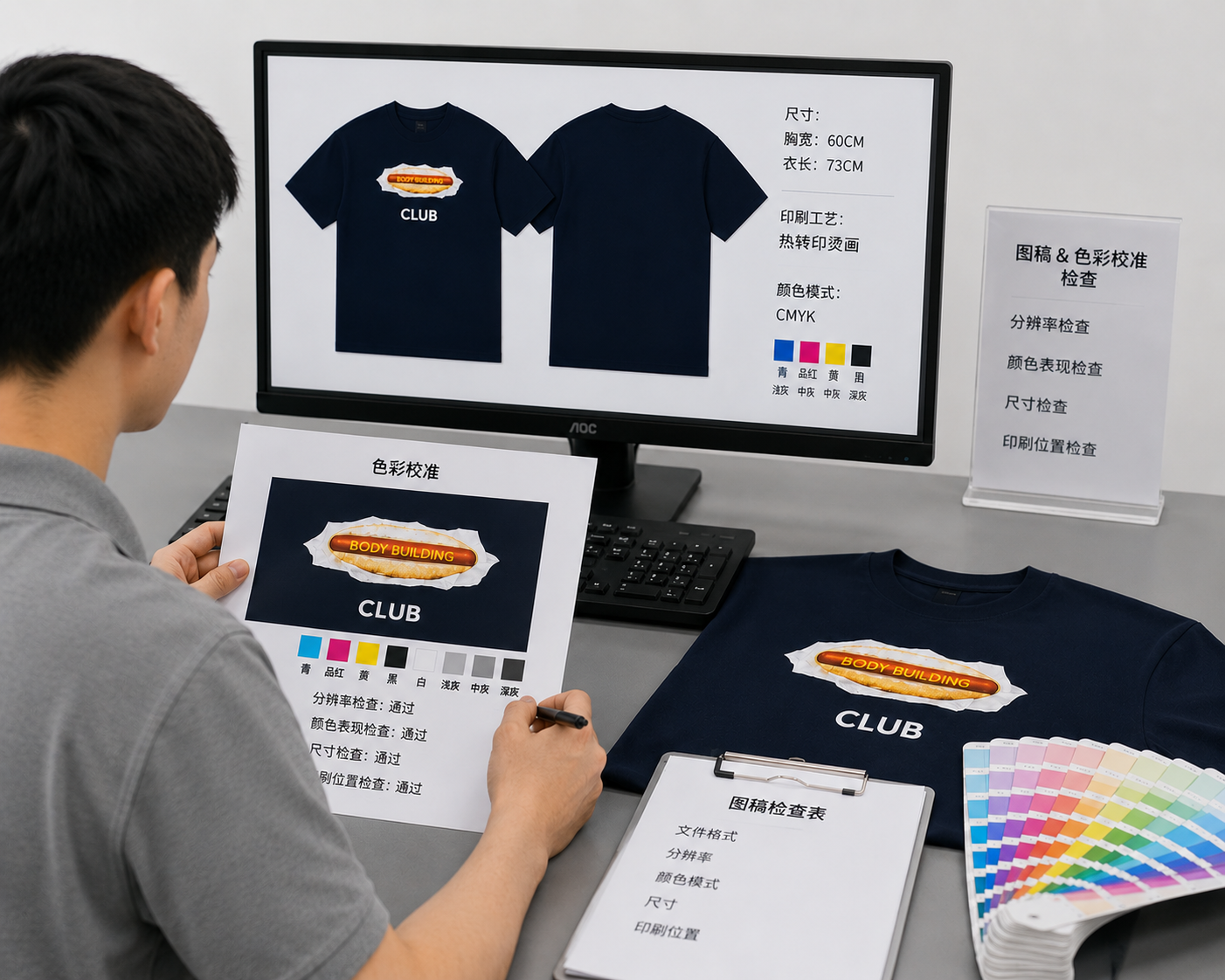 DTF Artwork Color and Print Position Inspection